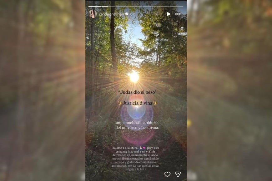 La influencer compartió un mensaje sobre el conflicto en sus redes sociales.