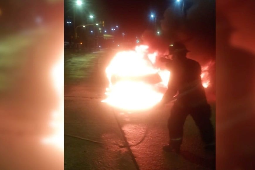 incendio automóvil Blas Parera 5100