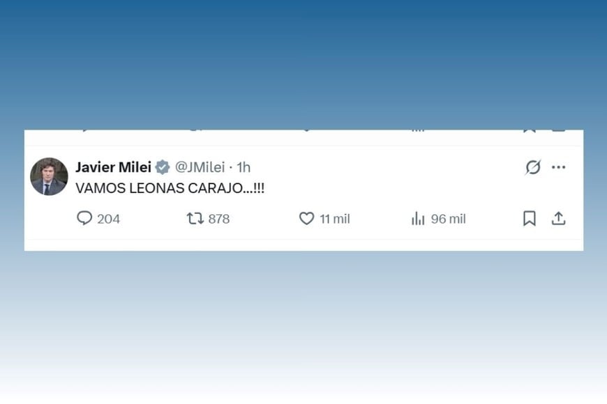 Javier Milei celebró en redes sociales la consagración mundial del seleccionado argentino.