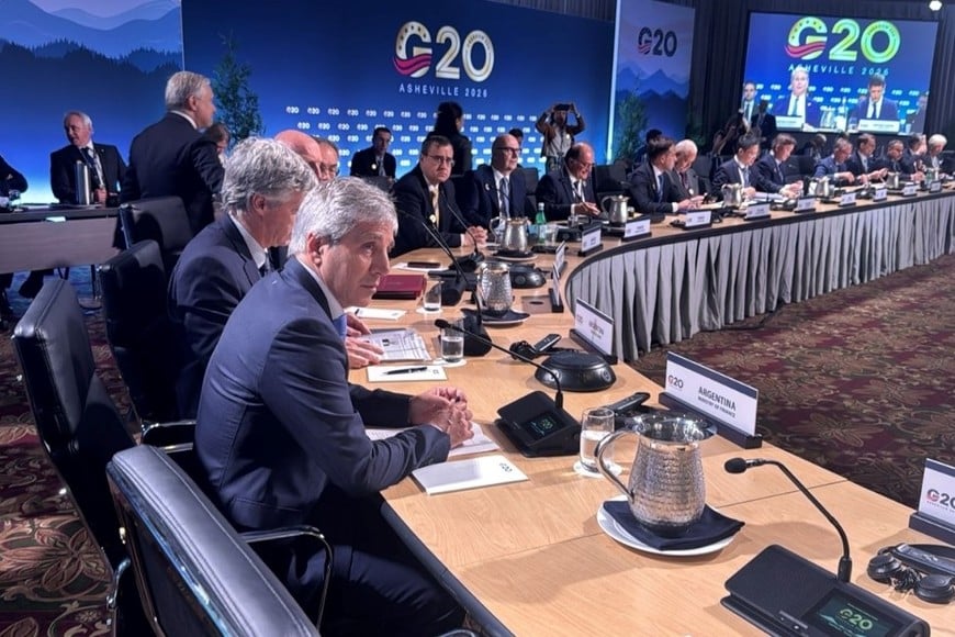 El ministro de Economía, Luis Caputo, este lunes en la cumbre del G20.