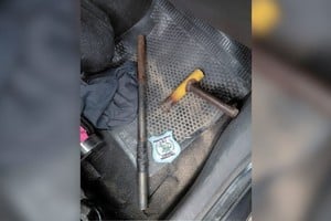El arma que fue usada por los dos hombres para lastimarse mutuamente. Foto: El Litoral