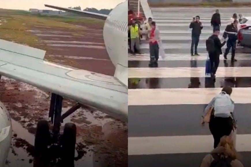 Imágenes y videos difundidos posteriormente en redes sociales permitieron observar la situación en el aeropuerto.