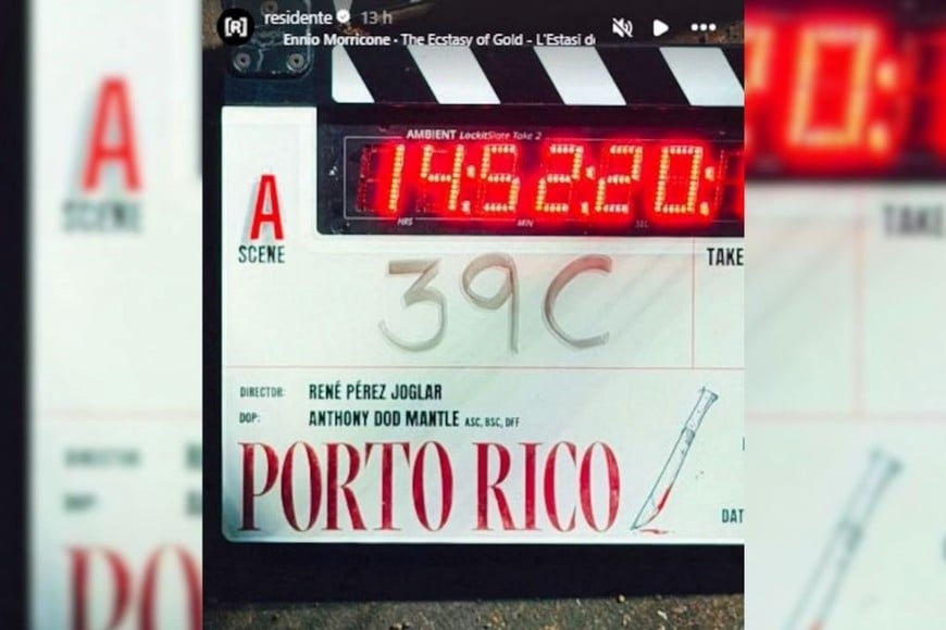 Residente compartió la primera imagen del rodaje de su película.