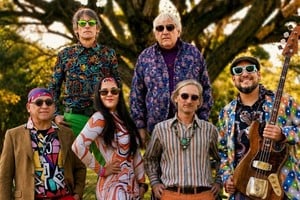 Los Ranser 2026: Darío Basílico, Hugo Tredici, Hongo Perrone, Evelin Sottini, Esteban Coutaz y Flaco Tredici. Foto: Gentileza producción