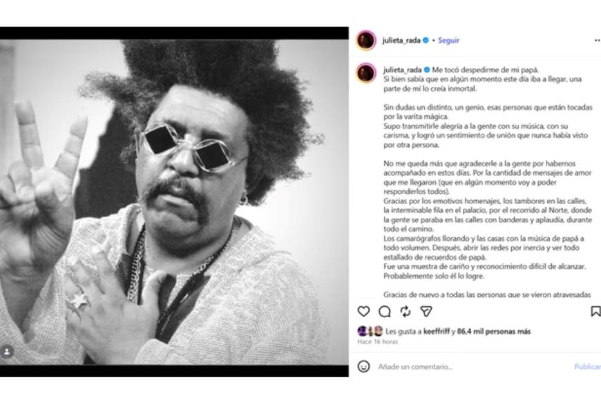 Rubén Rada tiene 10 discos grabados.