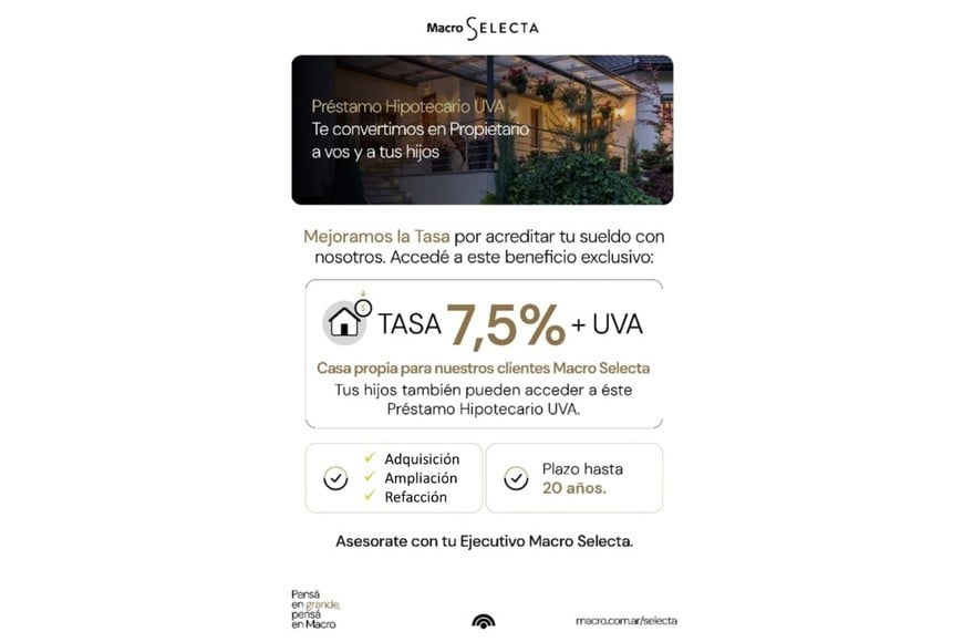 Los préstamos permiten comprar, ampliar o refaccionar viviendas en todo el país.