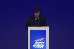 Javier Milei este miércoles en el foro libertario de la Fundación Libertad y Progreso.