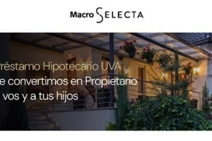 Banco Macro ofrece créditos hipotecarios con tasas UVA + 7,5% y plazos de 20 años.