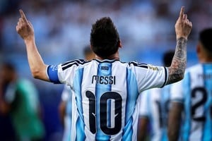 FILE PHOTO: Soccer Football - FIFA World Cup 2026 - Group J - Argentina v Algeria - Kansas City Stadium, Kansas City, Missouri, U.S. - June 16, 2026
Argentina's Lionel Messi celebrates scoring their first goal REUTERS/Claudia Greco/File Photo