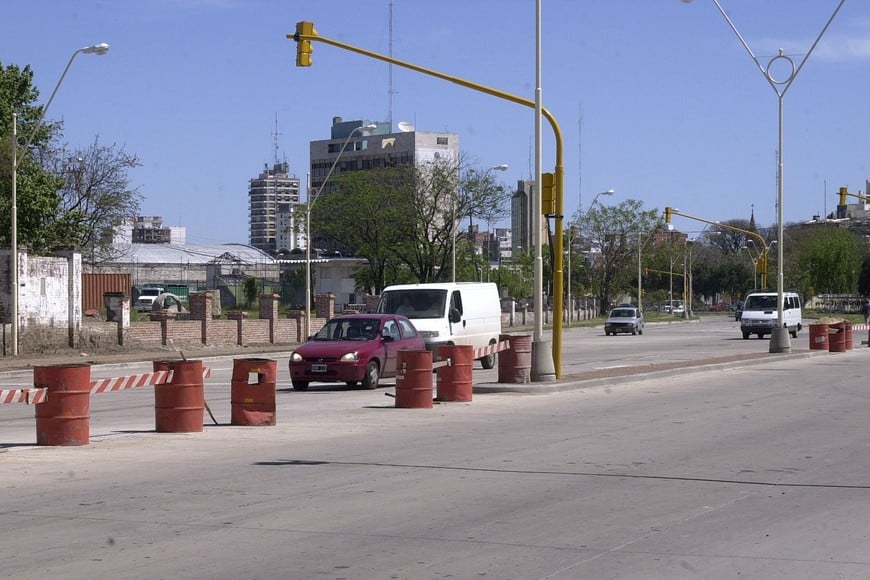 Cuando estaba en obras de construcción la nueva Alem. Archivo.