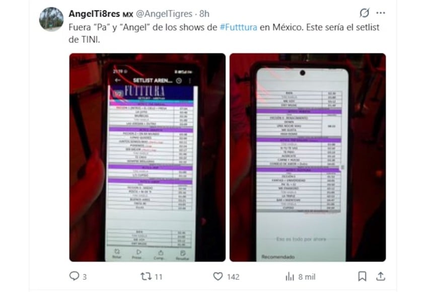 Tini sorprendió al modificar el repertorio de su presentación en México.