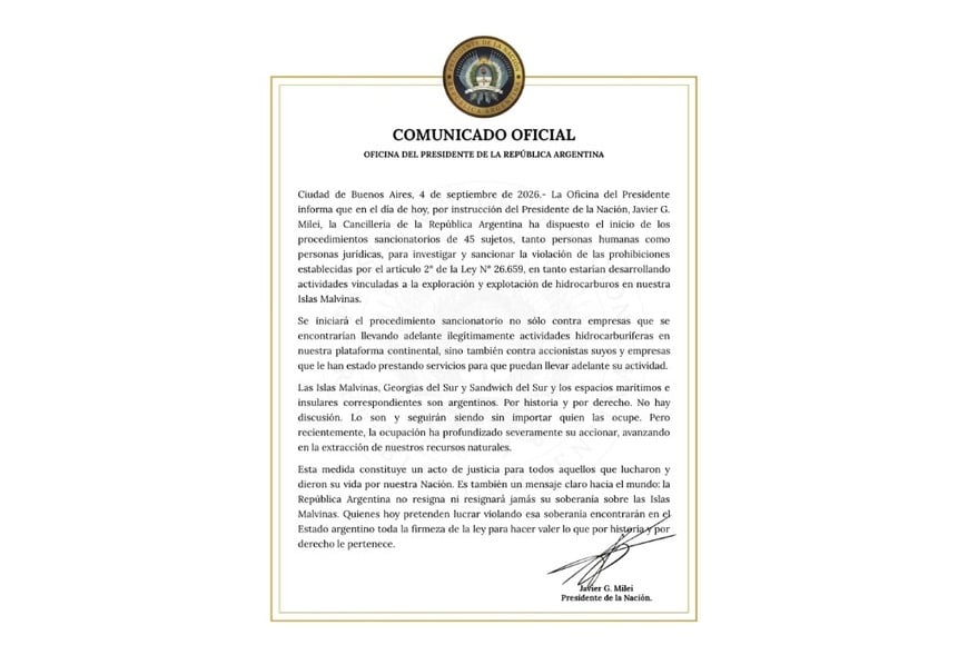 Cancillería inició procedimientos sancionatorios contra 45 personas humanas y jurídicas.