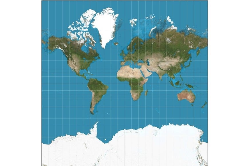 La proyección Mercator que retira la ONU.