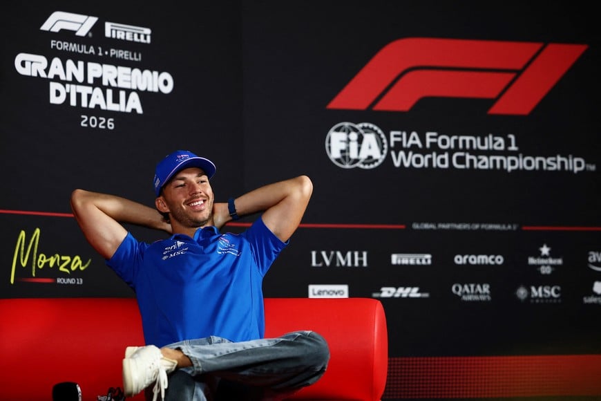 Formula One F1 - Italian Grand Prix - Autodromo Nazionale Monza, Monza, Italy - September 3, 2026
Alpine's Pierre Gasly during the press conference REUTERS/Guglielmo Mangiapane