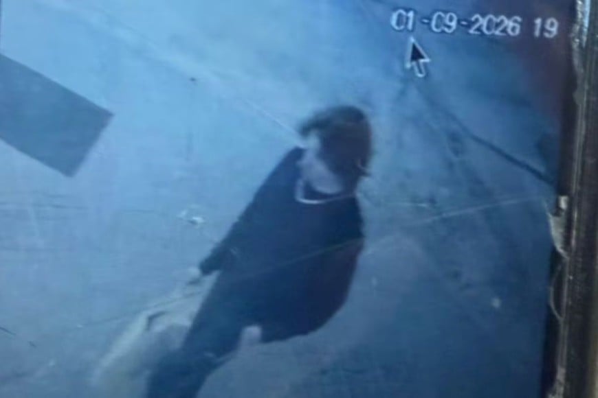 Una cámara de seguridad detectó al joven en Córdoba.