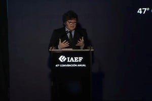 Milei la 47ª Convención Anual del IAEF en Puerto Iguazú.