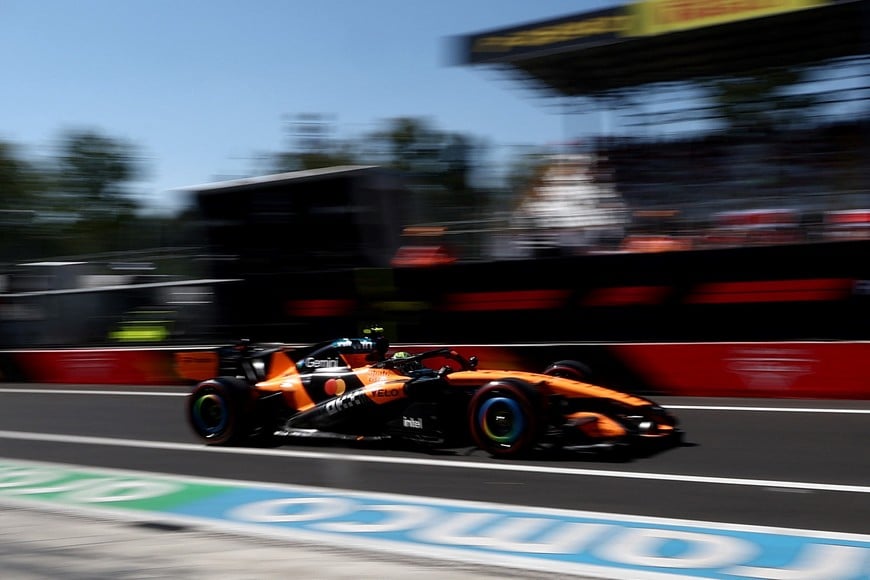 Formula One F1 - Italian Grand Prix - Autodromo Nazionale Monza, Monza, Italy - September 4, 2026
McLaren's Lando Norris during practice REUTERS/Guglielmo Mangiapane