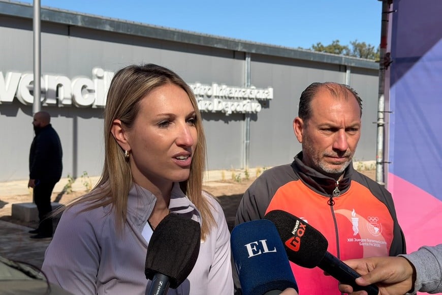 Virginia Coudannes y Fernando Maletti en la inauguración del Invencible Centro Internacional de Tiro Deportivo.