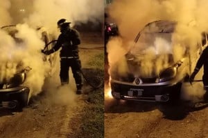 La camioneta sufrió daños totales. Fotos: El Litoral