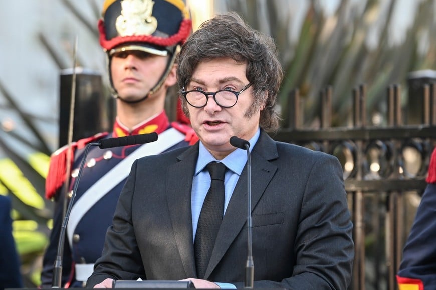 El presidente Javier Milei impulsa el proyecto de Ley de Soberanía Nacional. Foto: Archivo.