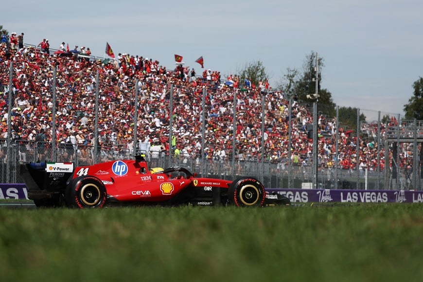 Formula One F1 - Italian Grand Prix - Autodromo Nazionale Monza, Monza, Italy - September 5, 2026
Ferrari's Lewis Hamilton during practice REUTERS/Jakub Porzycki