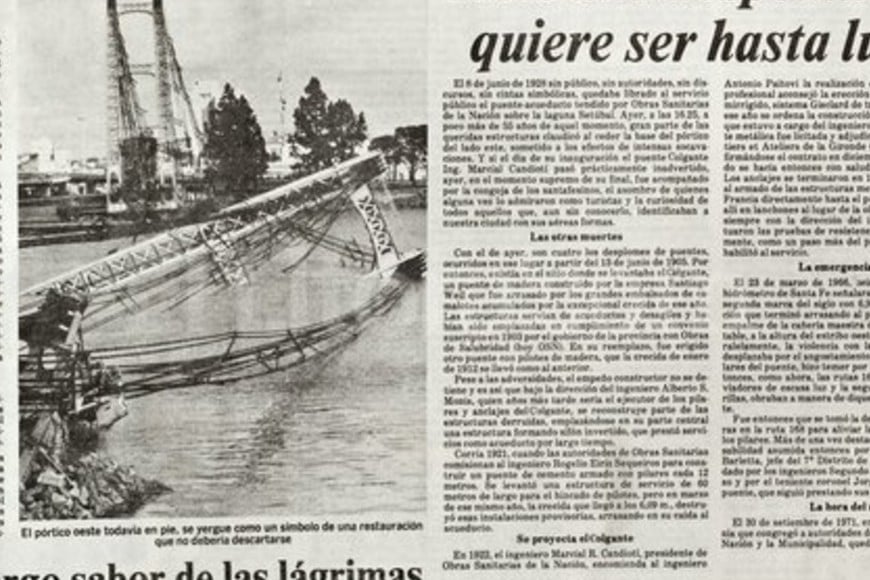 Las páginas de El Litoral anunciando su caída.