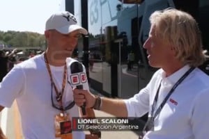 Lionel Scaloni llegó a Monza para acompañar la previa de Franco Colapinto en el Gran Premio de Italia.