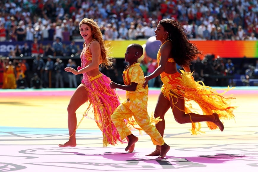 Soccer Football - FIFA World Cup 2026 - Final - Spain v Argentina - Halftime Show - New York/New Jersey Stadium, East Rutherford, New Jersey, U.S. - July 19, 2026
Shakira performs during the Halftime Show IMAGN IMAGES via Reuters/Vincent Carchietta