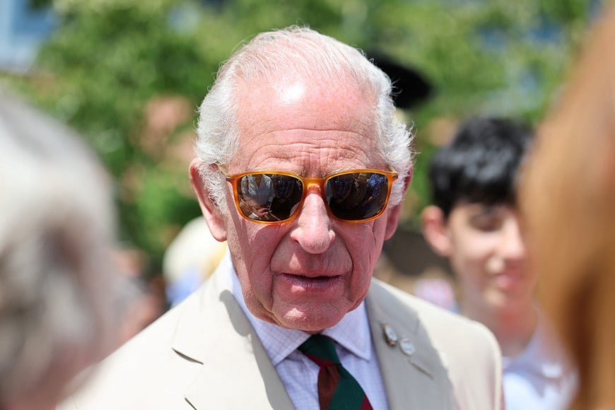 BOVINGTON, DORSET - JULY 06: King Charles III attends The Royal Tank Regiment's Families' Day at the Tank Museum on July 06, 2026 in Bovington, Dorset, Britain. Chris Jackson/Pool via REUTERS
