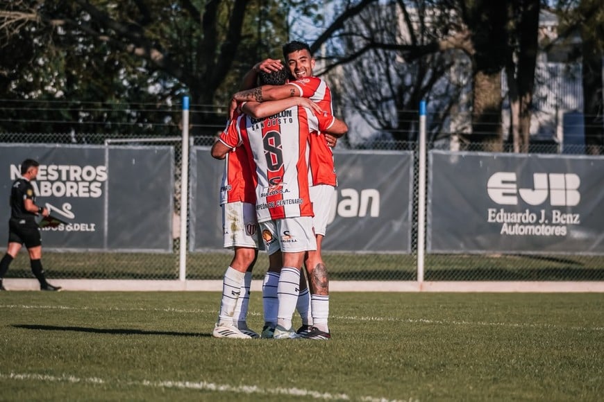 Gran festejo. Colón de San Justo sumó ante San Lorenzo. Gentileza: Facundo Repetto