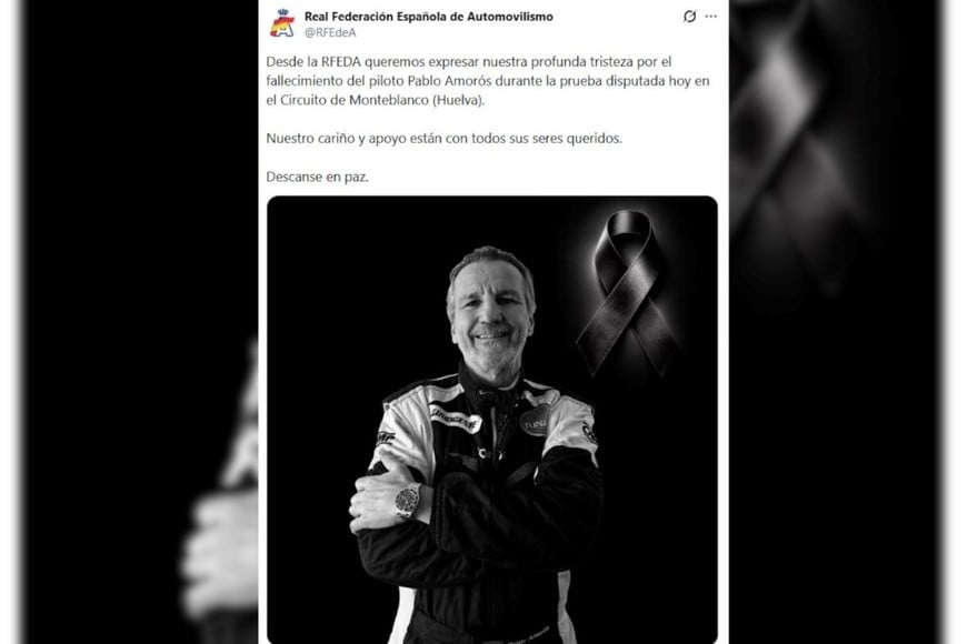 La organización confirmó el fallecimiento de Pablo Amorós tras el hecho.