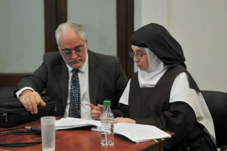 Luisa Ester Toledo (hermana María Isabel), la ex priora de las Carmelitas Descalzas de Nogoyá, durante el juicio.