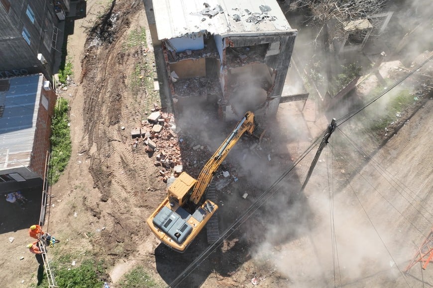 La última demolición, previa a la iniciada este martes. Archivo.