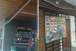 Los destrozos en la escuela vandalizada. Foto: Gentileza