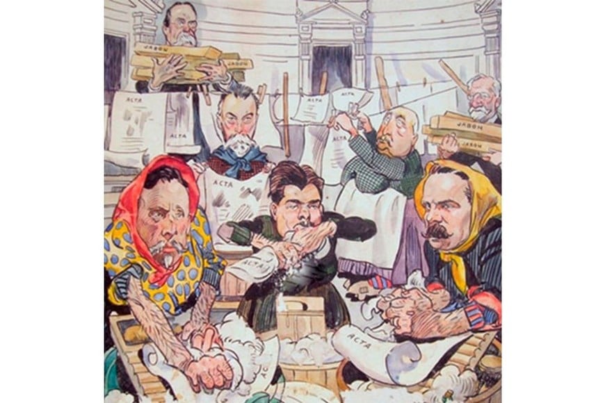 Personajes de la política. Foto: Arte de la Argentina