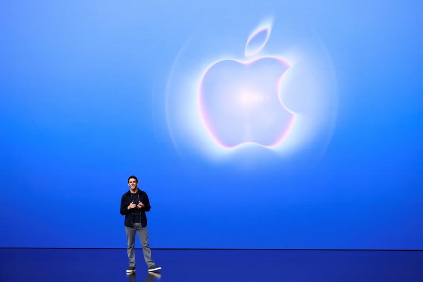 New Apple CEO John Ternus speaks as Apple holds an event at the Steve Jobs Theater on its campus in Cupertino, California, U.S., September 9, 2026. REUTERS/Carlos Barria TPX IMAGES OF THE DAY