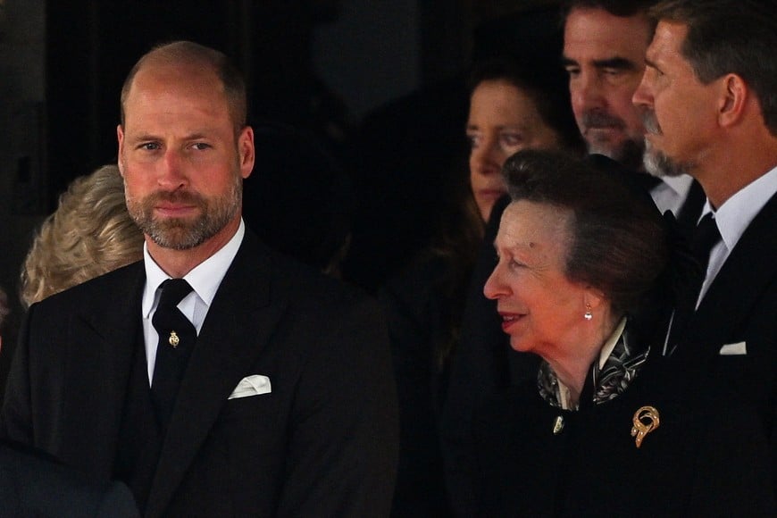 Britain's Prince William, Prince of Wales and Princess Anne, Princess Royal leave the funeral service of Norway's King Harald, in Oslo, Norway, September 9, 2026.   REUTERS/Dylan Martinez