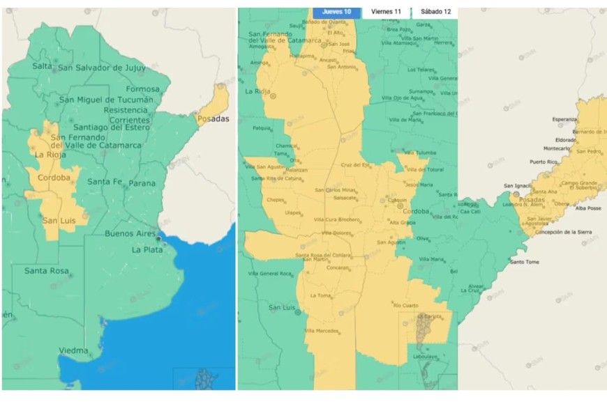 Se prevén lluvias intensas en distintos sectores del país.