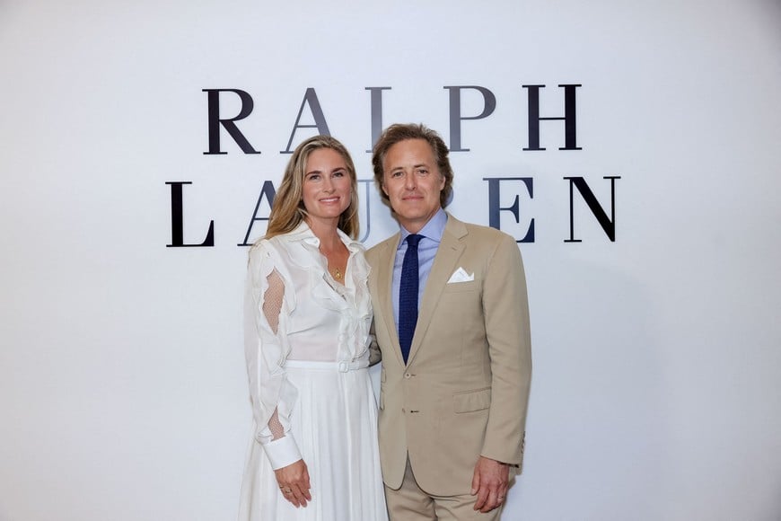 David Lauren and his wife fashion designer Lauren Bush pose for a portrait before attending the latest Ralph Lauren collection in Manhattan, New York City, U.S., September 9, 2026. REUTERS/Caitlin Ochs