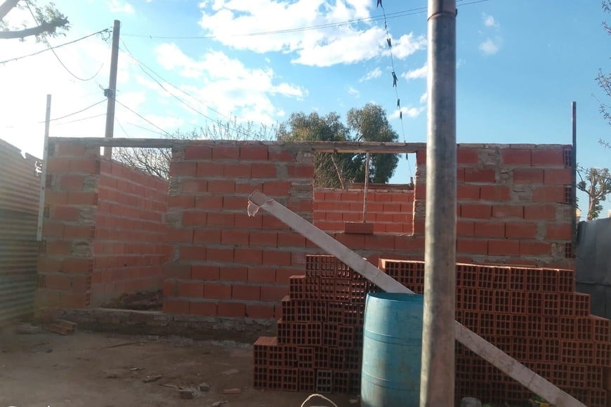 Así se ve la casa de material donde vivirán las dos niñas con su familia. Gentileza