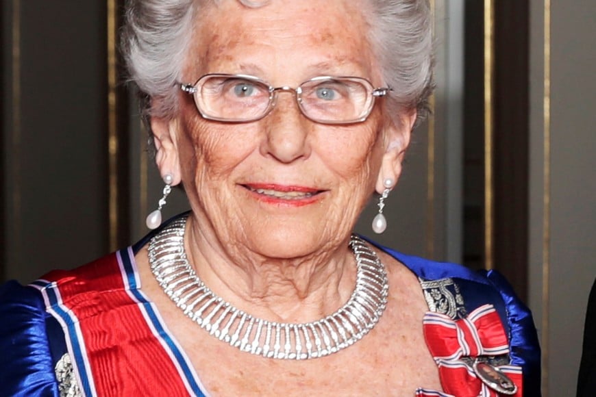 Princess Astrid on her way to a gala dinner, held by King Harald, at the Palace in Oslo for Israeli President Shimon Peres in connection with the state visit, in Oslo, Norway May 12, 2014.   NTB/Lise Aserud/via REUTERS   ATTENTION EDITORS - THIS IMAGE WAS PROVIDED BY A THIRD PARTY. NORWAY OUT. NO COMMERCIAL OR EDITORIAL SALES IN NORWAY.
