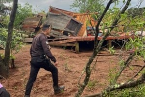 El temporal provocó daños en viviendas de San Pedro.