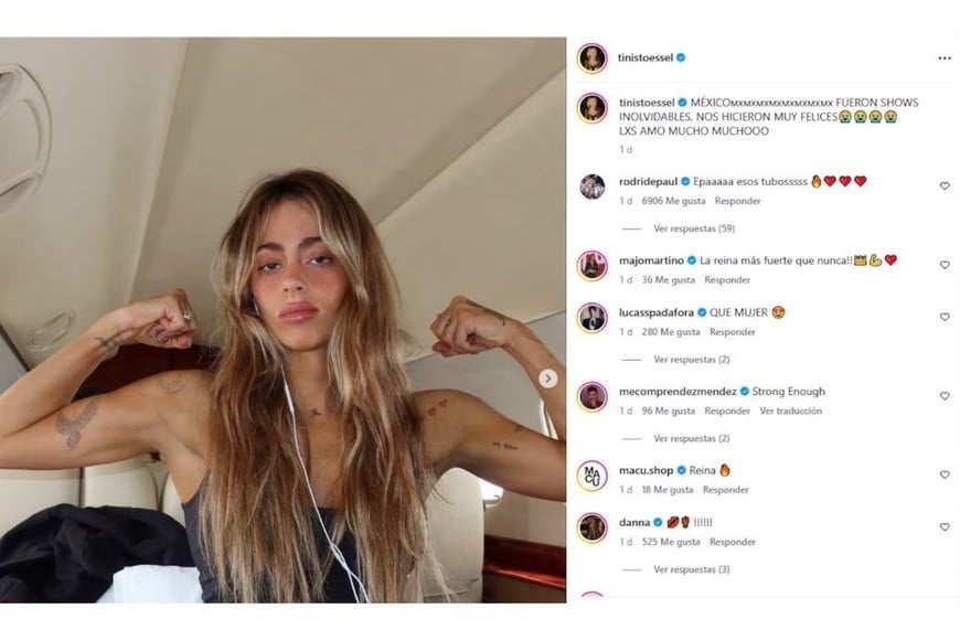 Una de las fotos compartidas por Tini vía Instagram.
