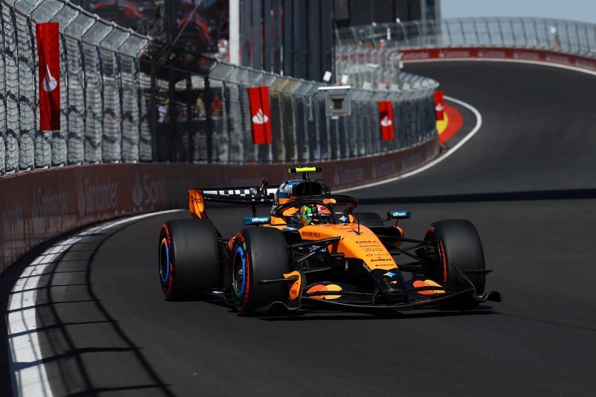 Formula One F1 - Spanish Grand Prix - Madring, Madrid, Spain - September 12, 2026
McLaren's Lando Norris during qualifying REUTERS/Albert Gea
