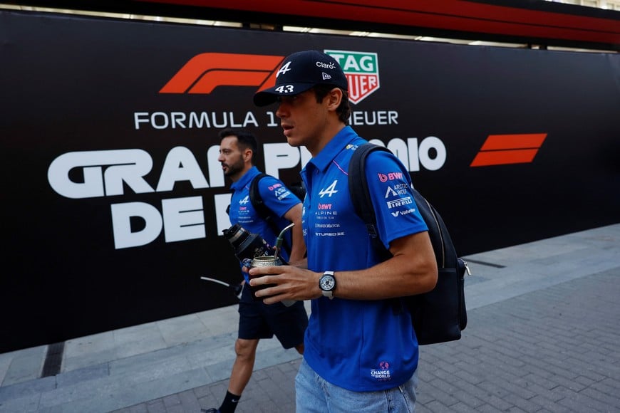 Formula One F1 - Spanish Grand Prix - Madring, Madrid, Spain - September 12, 2026
Alpine's Franco Colapinto arrives before practice REUTERS/Jon Nazca