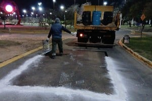 La Municipalidad renovó el pavimento en la rotonda de la Mujer de la Costanera Este. Crédito: MCSF