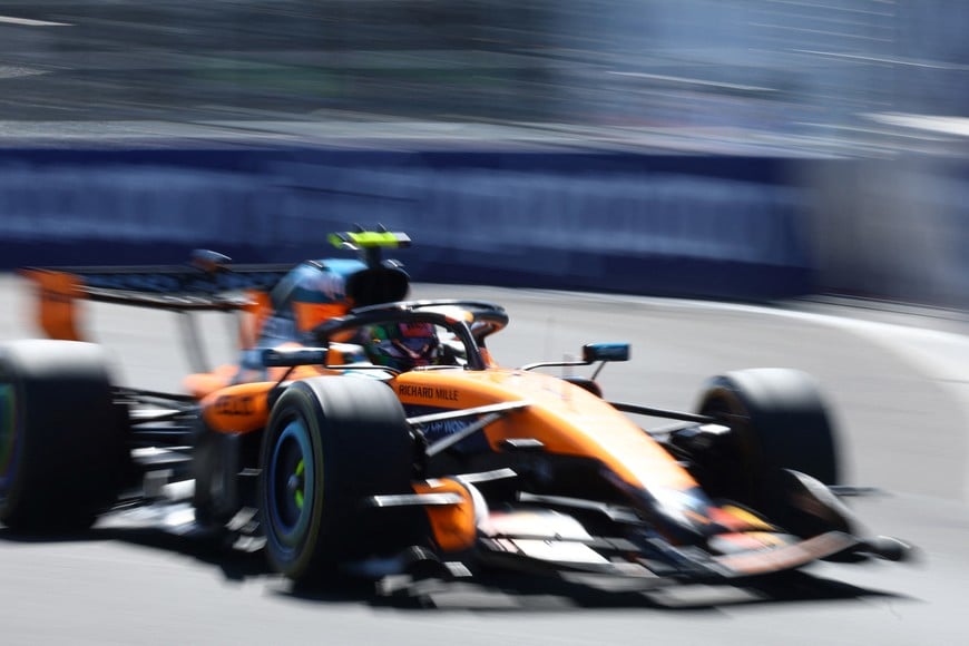 Formula One F1 - Spanish Grand Prix - Madring, Madrid, Spain - September 13, 2026
McLaren's Lando Norris in action during the race REUTERS/Albert Gea
