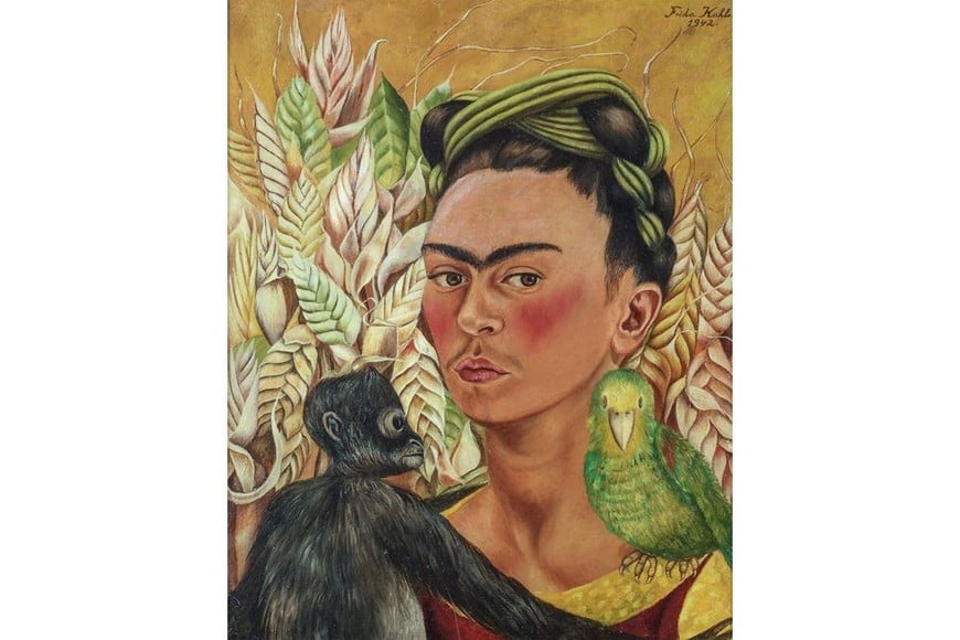 "Autorretrato con chango y loro". Foto: Gentileza Malba