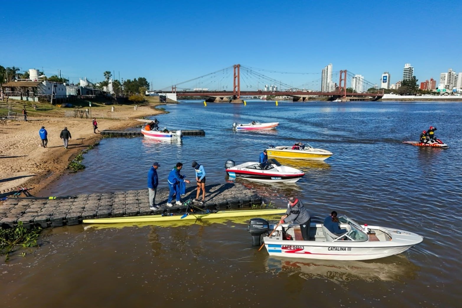 Comenzó la competencia de remo convencional de los XIII Juegos Suramericanos Santa Fe 2026.