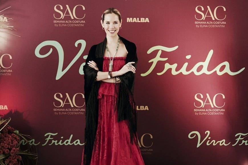 Elina Constantino durante la presentación de la muestra. Foto: Gentileza Malba